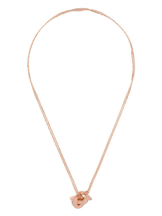 Double Gancini Pendant Necklace