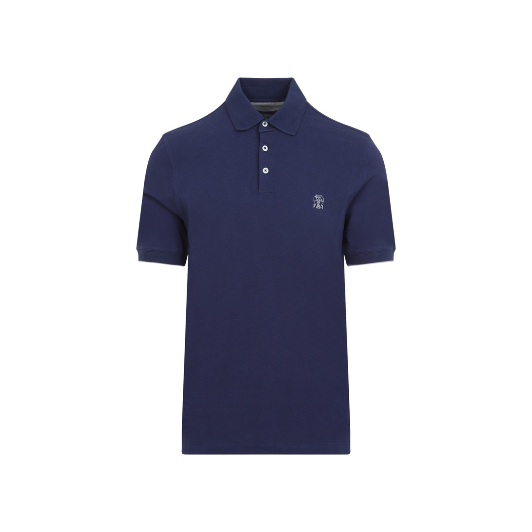 Brunello Cucinelli Polo - Blue | 15deb2fb655906b77bb35410cb3e1aa383d03ce2