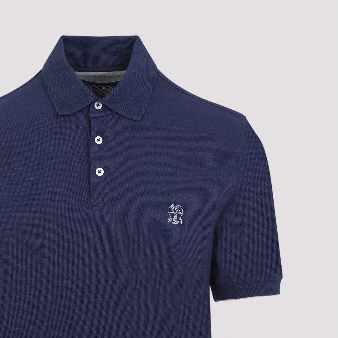 Brunello Cucinelli Polo - Blue | 997b1abbb71de652efc6565c0ce21e1bee533de5