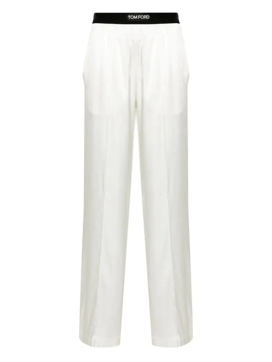 Stretch Silk Satin Pj Pants