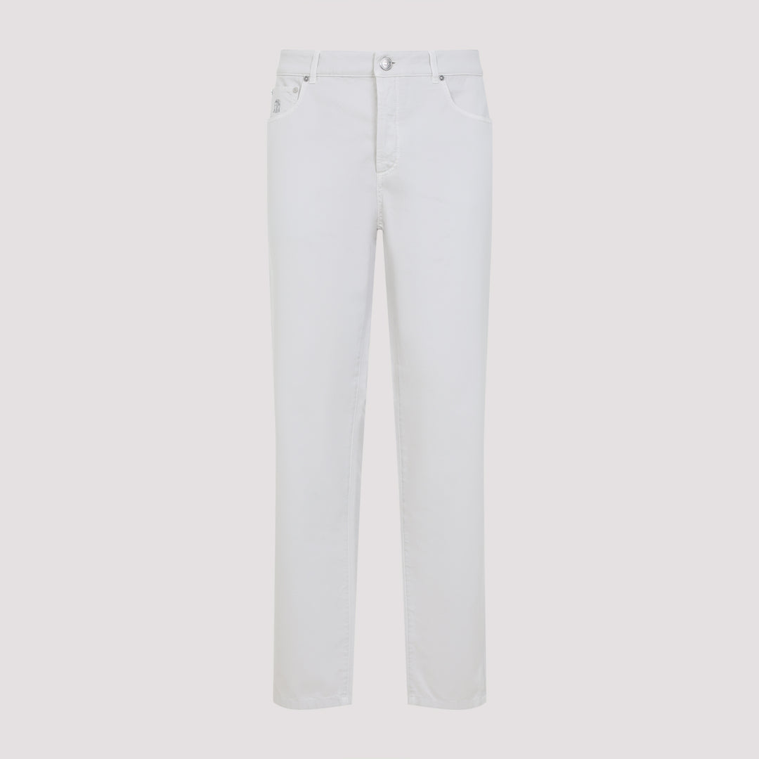 Brunello Cucinelli Regular & straight leg - White | b41f720295223b2b93b876d53c327fa637390cf8