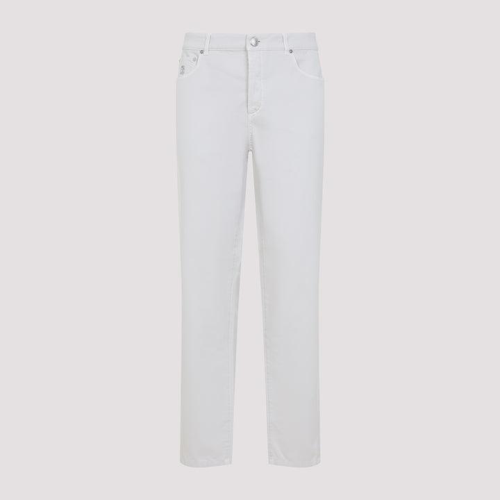 Brunello Cucinelli Regular & straight leg - White | b41f720295223b2b93b876d53c327fa637390cf8