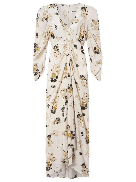 Albini Printed Silk Midi Dress