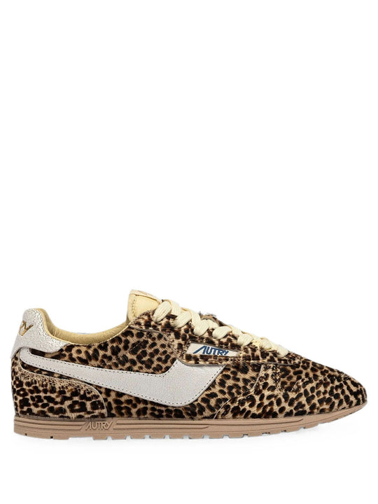 Windspin Low Sneakers In Leopard Pony Hair