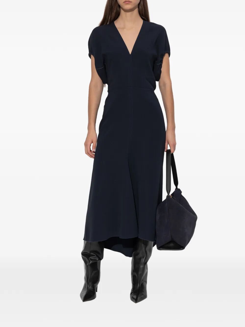 Victoria Beckham Midi dresses - Blue | 043afd6457623b35189c5b96c4ba578395f9cba7