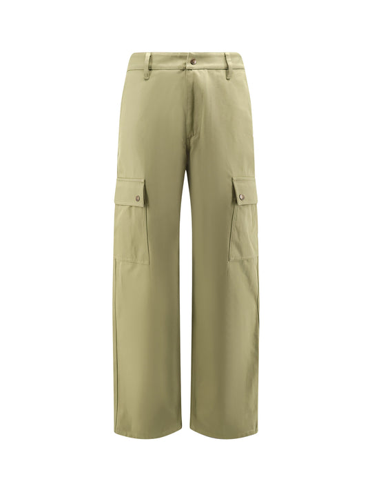 Cotton Trousers With Logo Embroidery