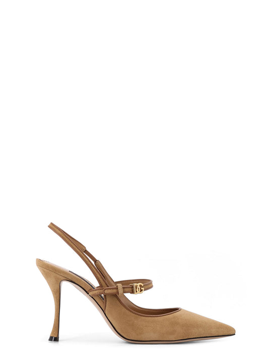 Suede Slingback Pumps