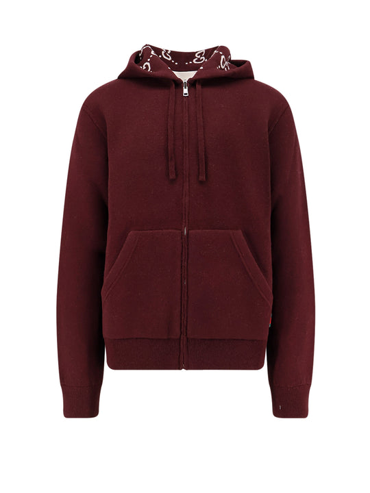 Reversible Wool Jacket With Gg Motif