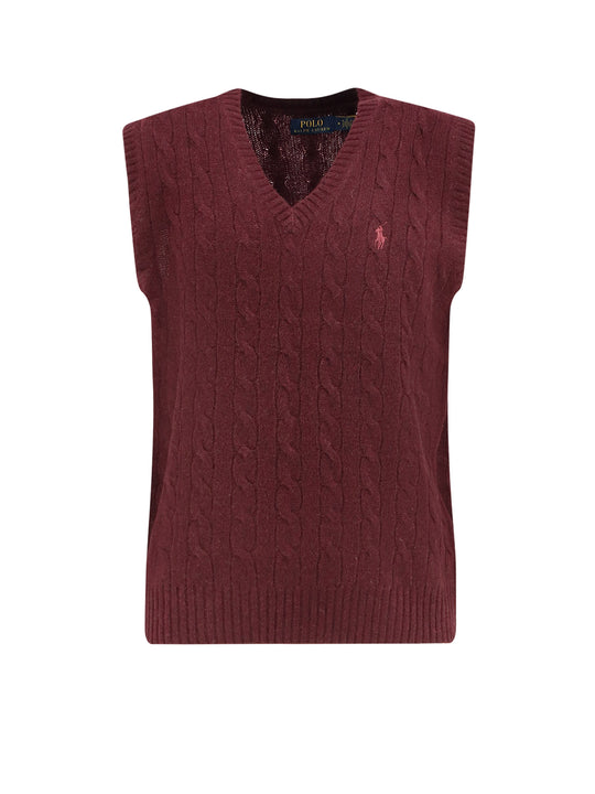 Cable Knit Wool And Cashmere Vest