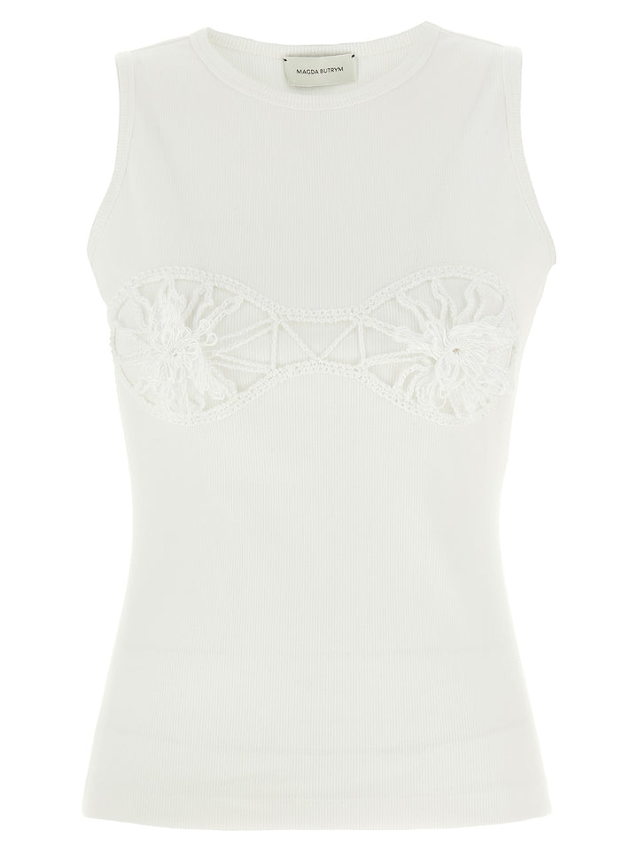 Magda Butrym Ribbed Top Tops - White | bf19cfb3c326b63e705ba3397b10bdc59fc2d49f