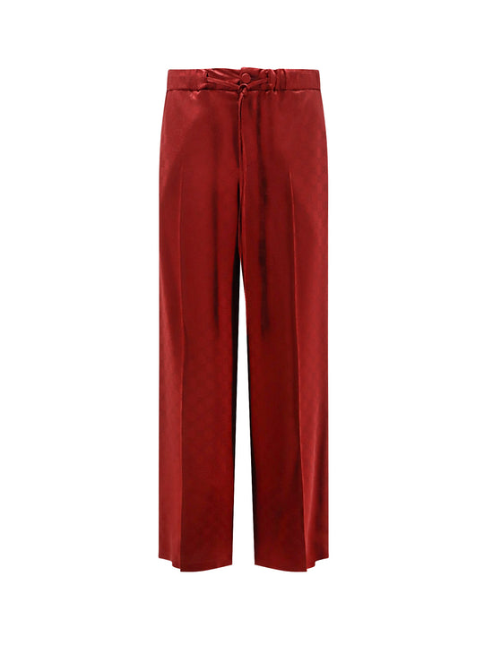 Gucci Rosso Ancora Viscose Blend Trousers