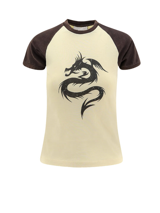 Cotton T-Shirt With Used Effect