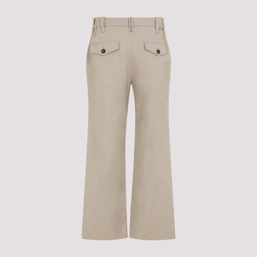 Brunello Cucinelli Cropped - Nude & Neutrals | 1de9b1b9590c82703bfa5967be5d698cb7bcc4f6