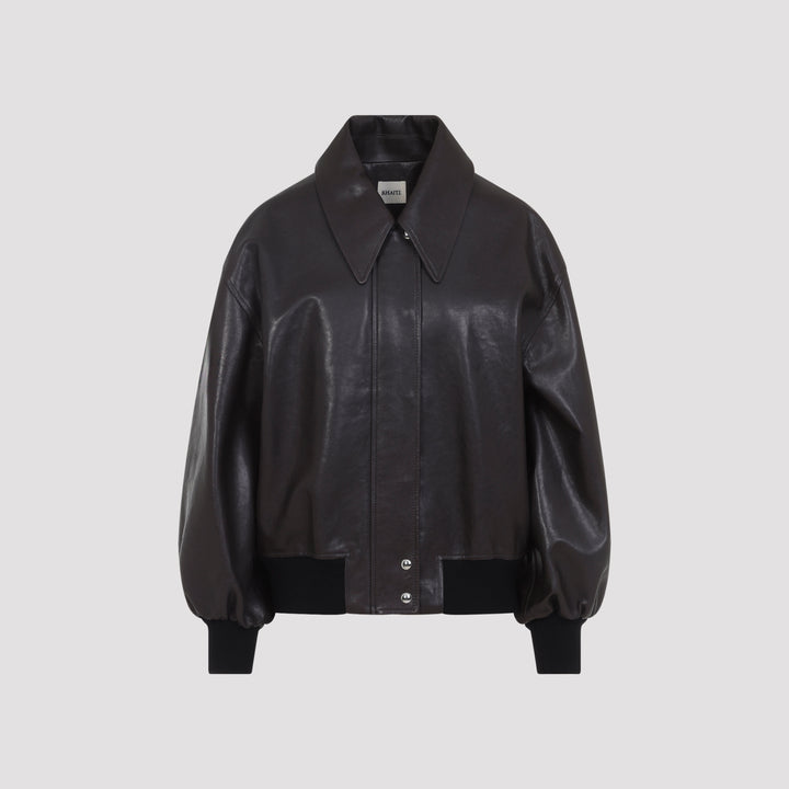 Khaite Leather - Brown | 086447f268ef0a3470340a0f3b72ab230d0b0deb