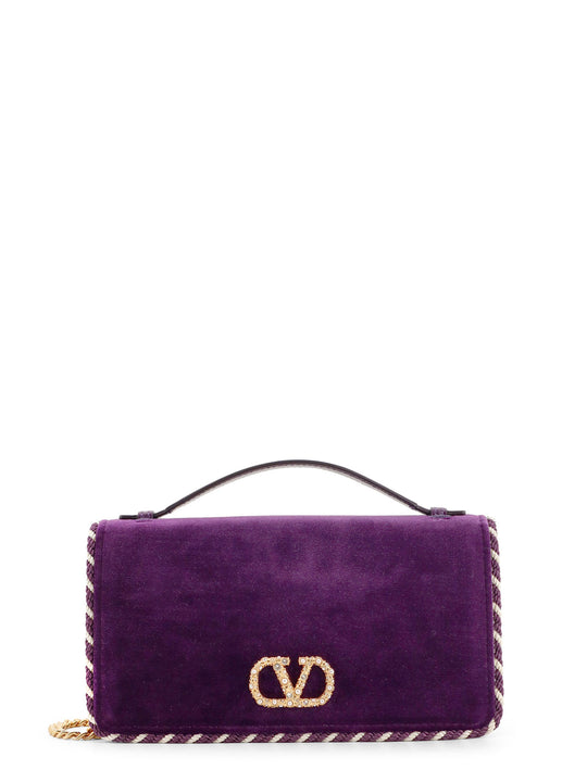 Valentino Garavani Velvet Bag/Wallet With Vlogo Signature Detail