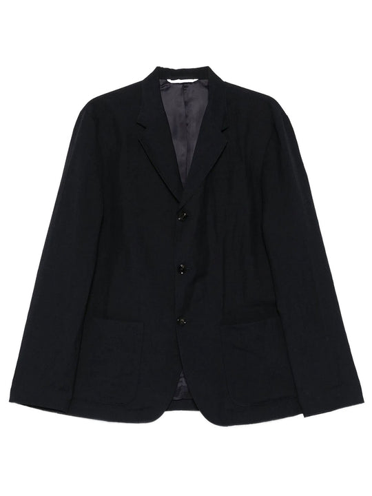 Jake Patch-Pocket Single-Breasted Wool Blend Jacket