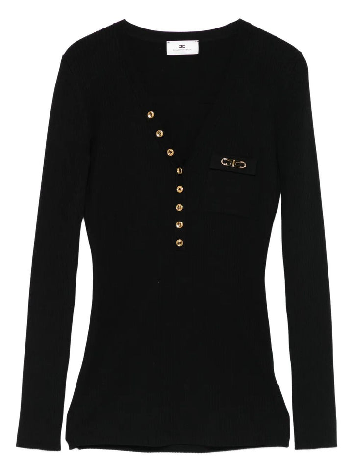 Elisabetta Franchi MAGLIA - Black | cb394da51fbec78500d9113c678c5cda65b89655