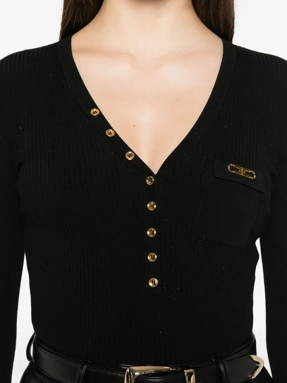 Elisabetta Franchi MAGLIA - Black | dc138d5d5a214a3c6dfd8f543e6a02277c49fc07