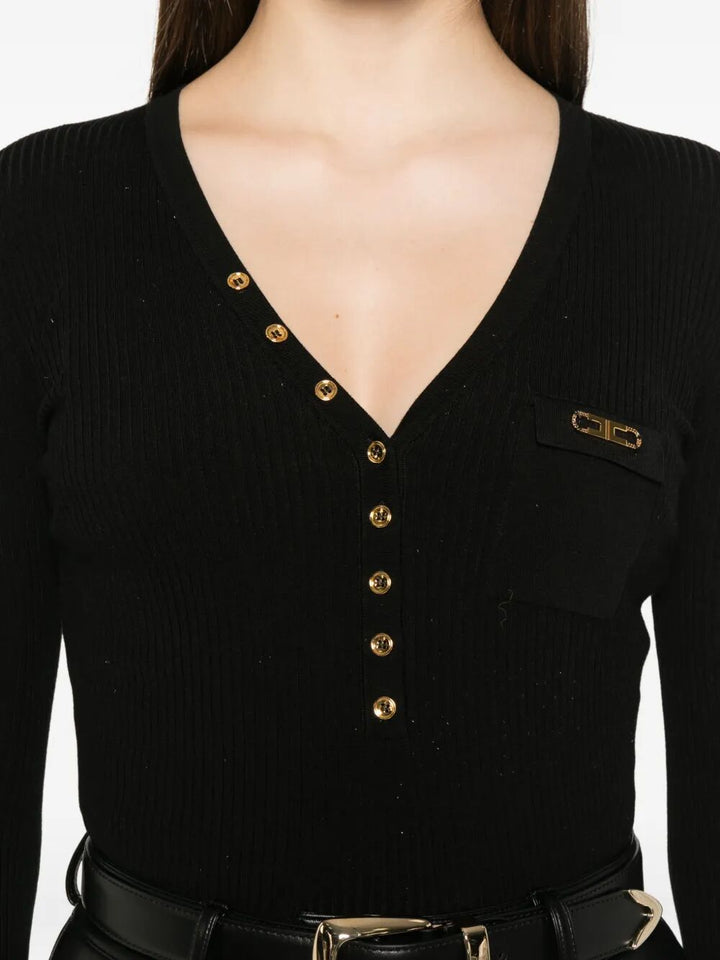 Elisabetta Franchi MAGLIA - Black | dc138d5d5a214a3c6dfd8f543e6a02277c49fc07