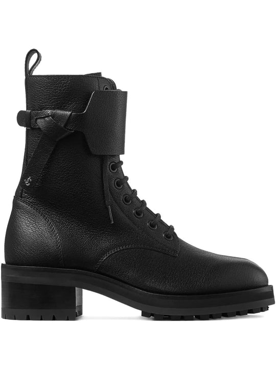 Rosabel Leather Lace-Up Combat Boots
