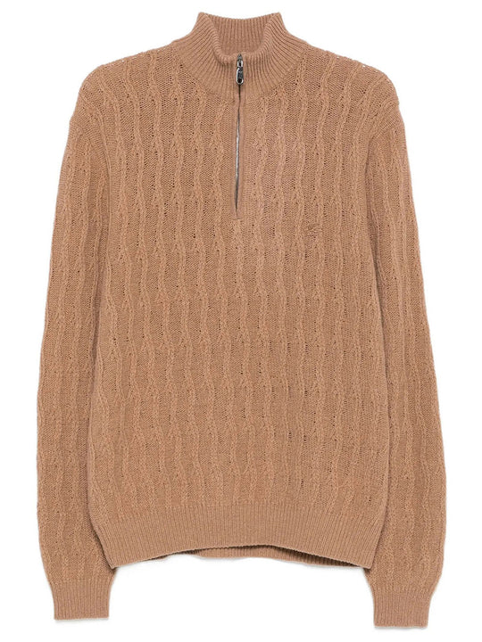 Roma Cashmere Quarter-Zip Jumper