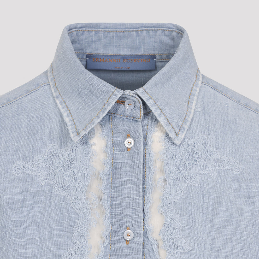 Ermanno Scervino Shirts - Blue | ac0bda5d0a01af5bf47f92eded0ac9b16754a834