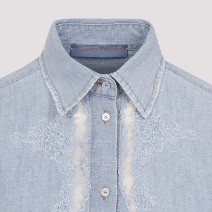 Ermanno Scervino Shirts - Blue | ac0bda5d0a01af5bf47f92eded0ac9b16754a834