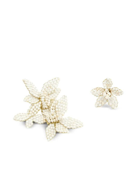 Loli Asymmetrical Flower-Shaped Earrings