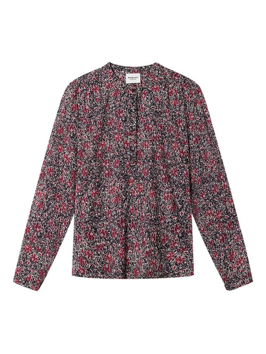Maria Cotton Voile Floral Print Blouse