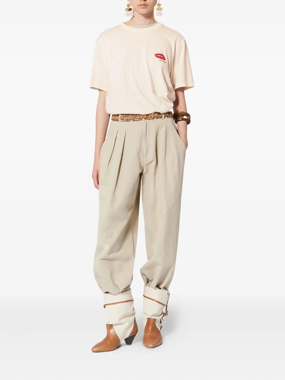 Marant ÉToile T-shirts - Nude & Neutrals | d02dd60cce929b083c54a88bdd7494ab294e6629