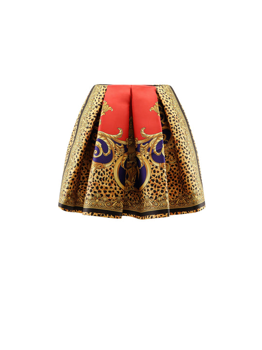 Cheetah Barocco Silk Duchesse Skirt