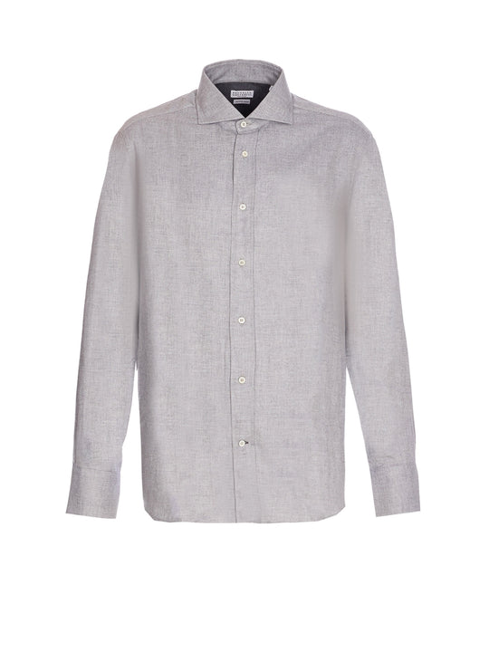 Cotton Blend Slim Fit Shirt