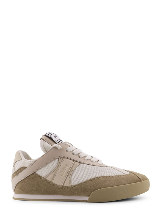 Chloé Kick Mesh Sneakers With Suede And Leather Inserts