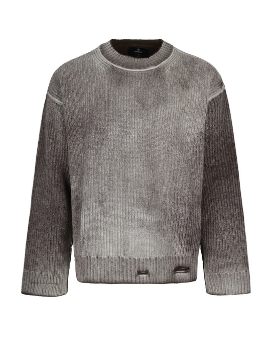 Reversible Wool Sweater With Destroyed Effect