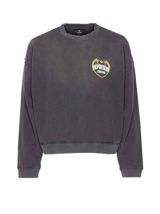 Cotton Sweatshirt With Distressed Effect