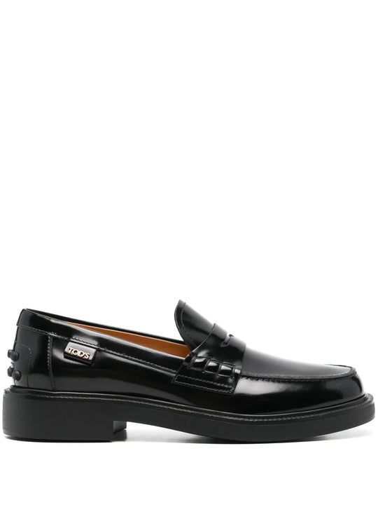 Shaded Finishing Leather Penny Loafers