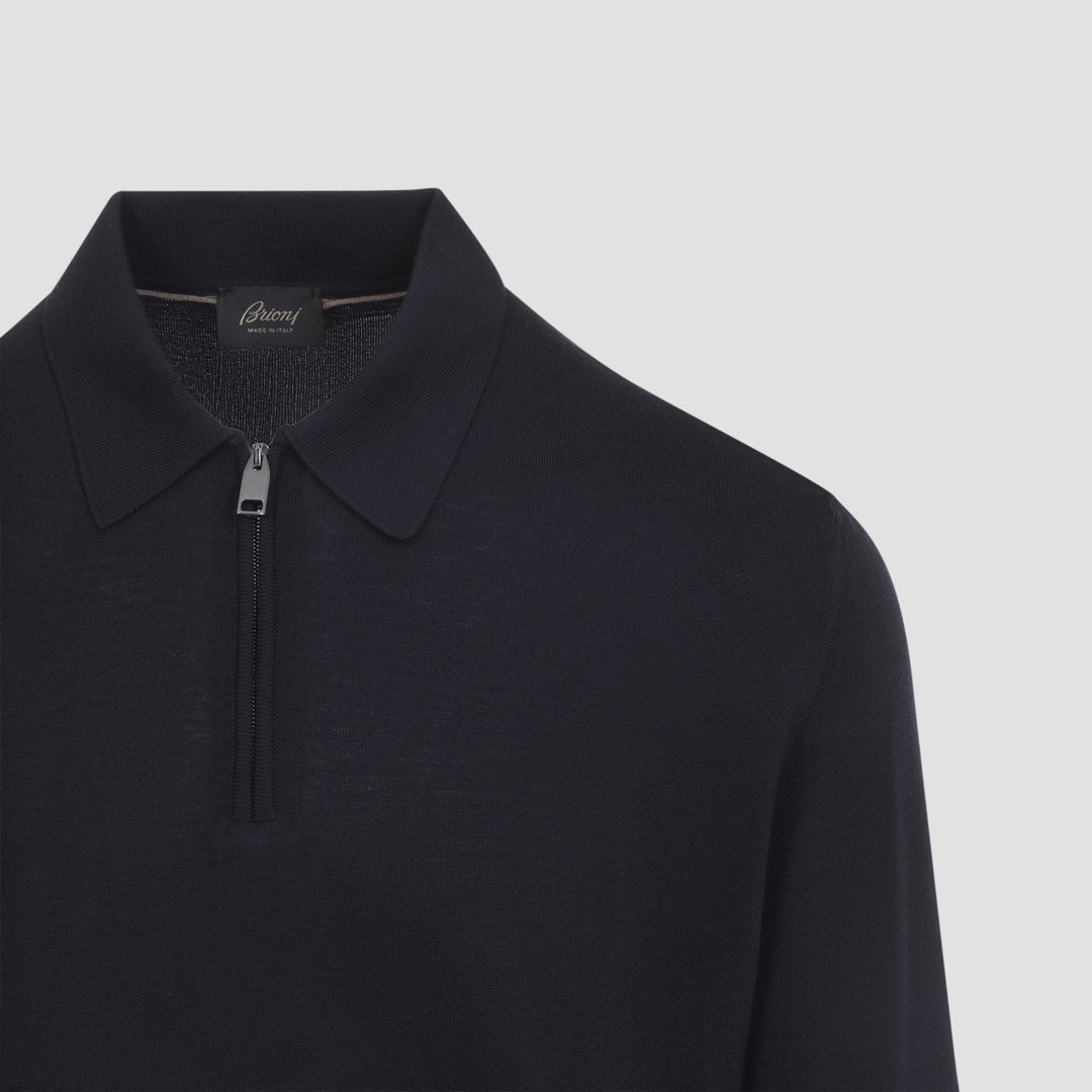 Brioni Polo - Blue | 3a515ef926e128ed61f2a219d07f210c496ede22