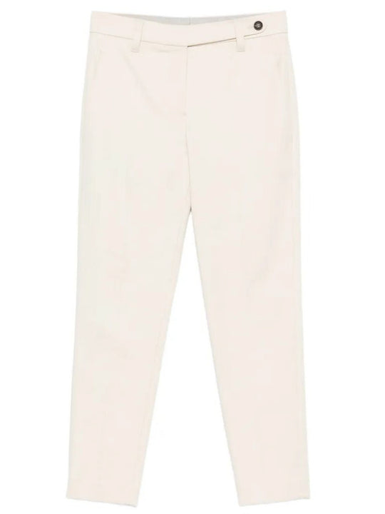 Tapered Leg Cotton Trousers