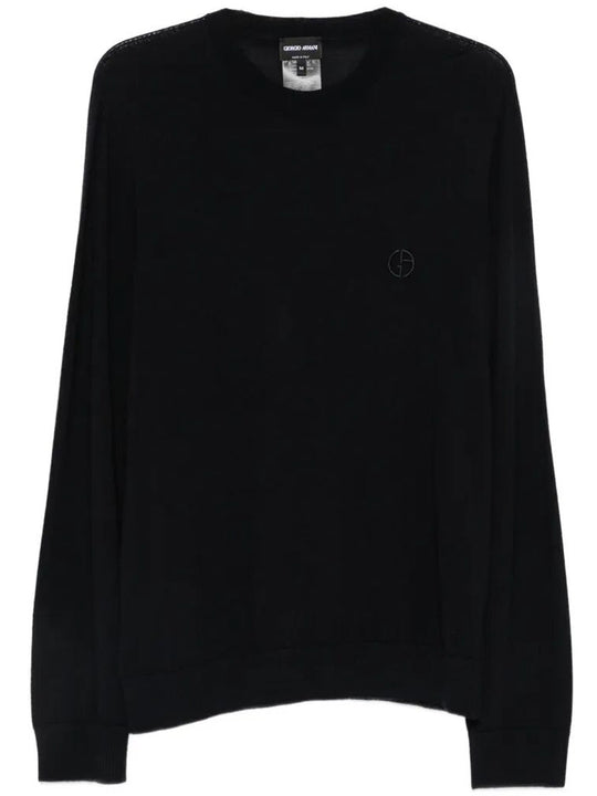 Logo Embroidered Wool Sweater