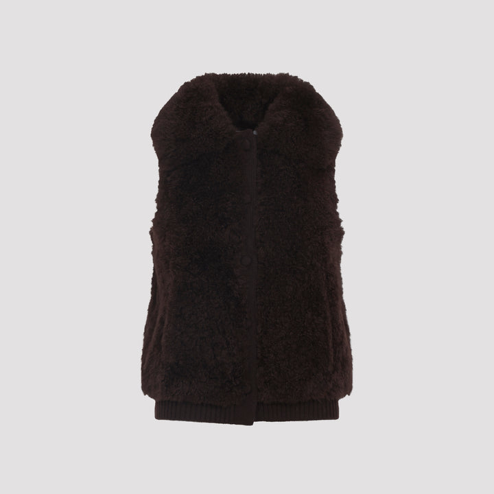 Yves Salomon Gilet - Brown | 5d49108c19e57d5024919d31c2ddaca1e9f45c1e