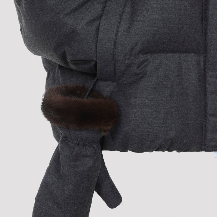 Yves Salomon Down jackets - Grey | e14057bba5a08543e76215814f84d74834c713f5