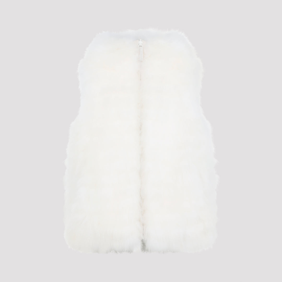 Yves Salomon Gilet - White | 98299c41de62b7f7d4a04129cc6314c9a2fc1ef6
