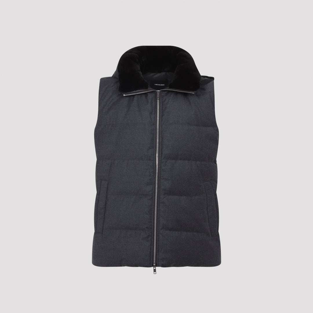 Yves Salomon Gilet - Grey | 74d61e23ff6ebdf1ce26422688ce73c90e0e59ea