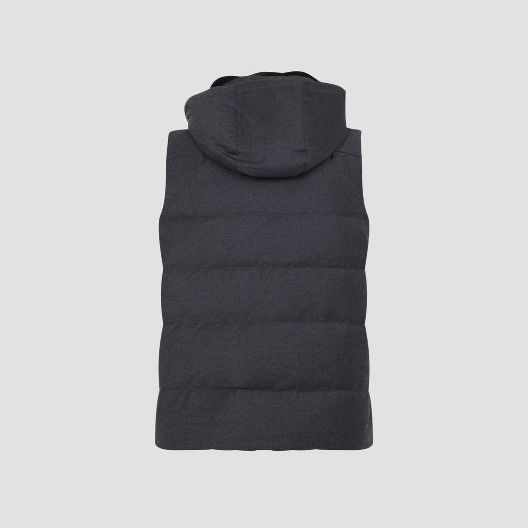 Yves Salomon Gilet - Grey | f0dd4d4082354118a6fd9d2ff718841a93e044aa
