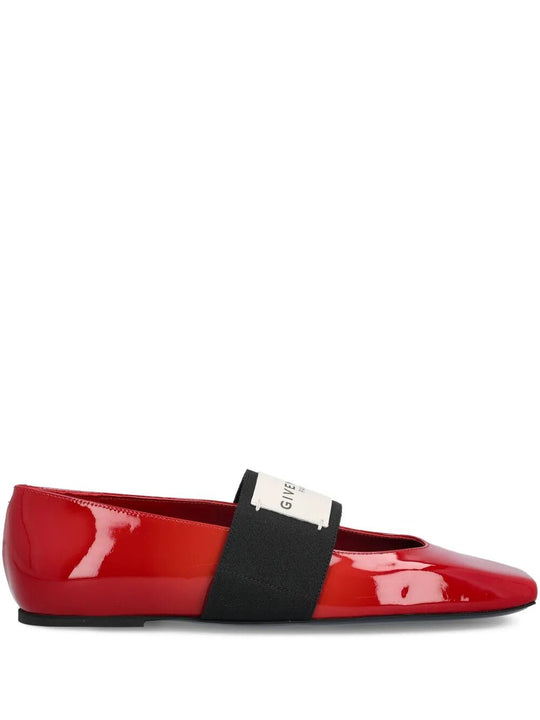 Sliced Square Ballerinas In Patent Leather