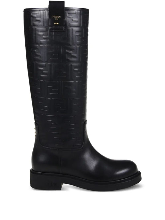Fendi Filo Stamped Ff Motif High Boots