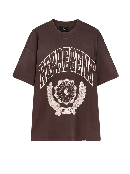 Legacy Crest Cotton T-Shirt With Distressed Effect