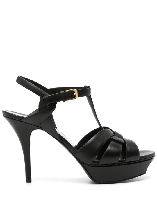 Tribute Platform Sandals In Smooth Leather