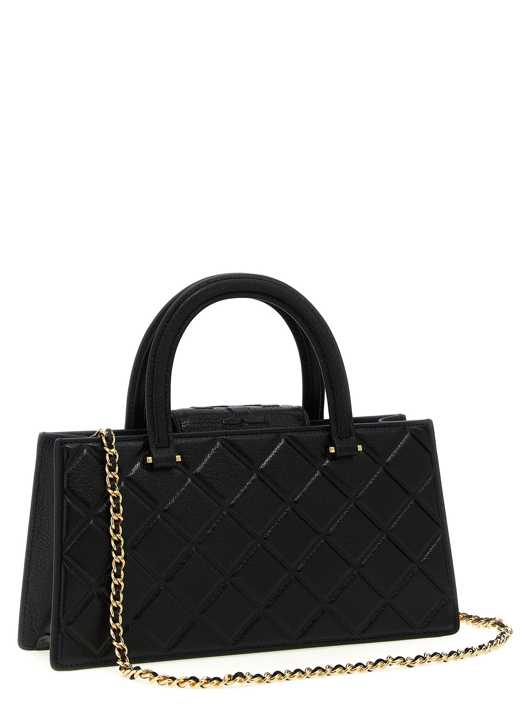 Tory Burch Fleming East-West Tote Bag - Black | 9f68eeca33ade662a6b591168eaf614df1161d98