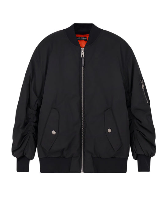 Nylon Jacket With Wrinkled Effect